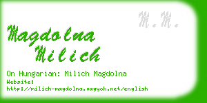 magdolna milich business card